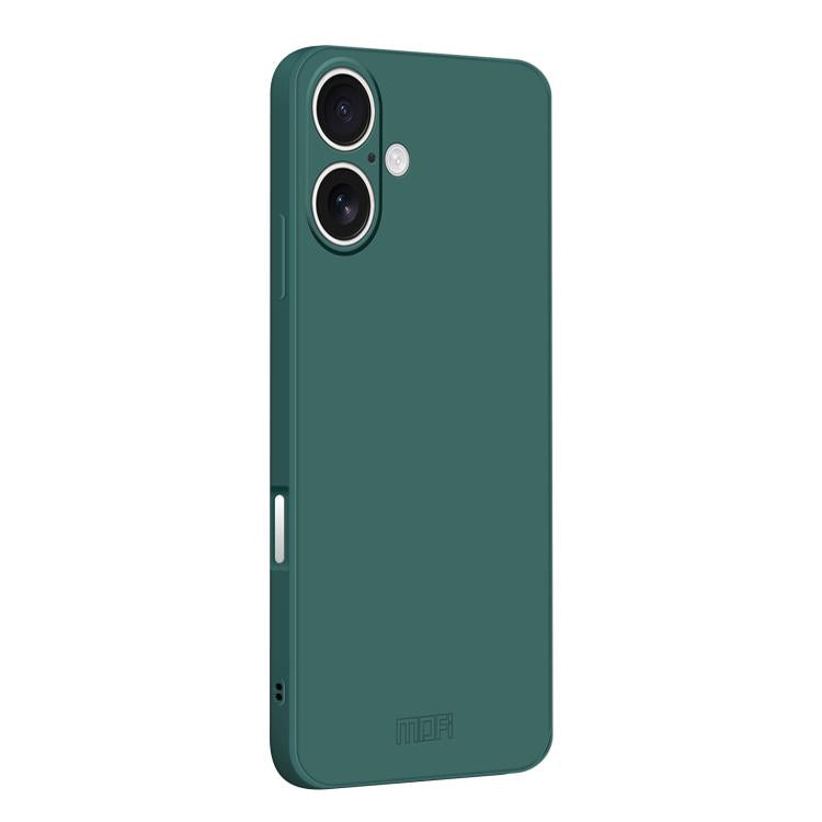 For iPhone 17 MOFI Caring Soft Shell Liquid Silicone Skin Feel Phone Case(Dark Green) - iPhone 17 Cases by MOFI | Online Shopping UK | buy2fix