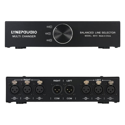 B072 3 Input 1 Output Fully Balanced Signal Selector 3-Channel Balanced Line Selector, No Need For External Power Supply Lossless Switching -  by buy2fix | Online Shopping UK | buy2fix
