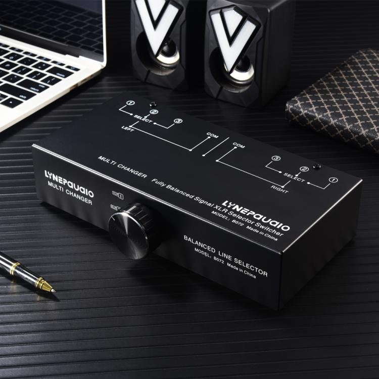 B072 3 Input 1 Output Fully Balanced Signal Selector 3-Channel Balanced Line Selector, No Need For External Power Supply Lossless Switching -  by buy2fix | Online Shopping UK | buy2fix