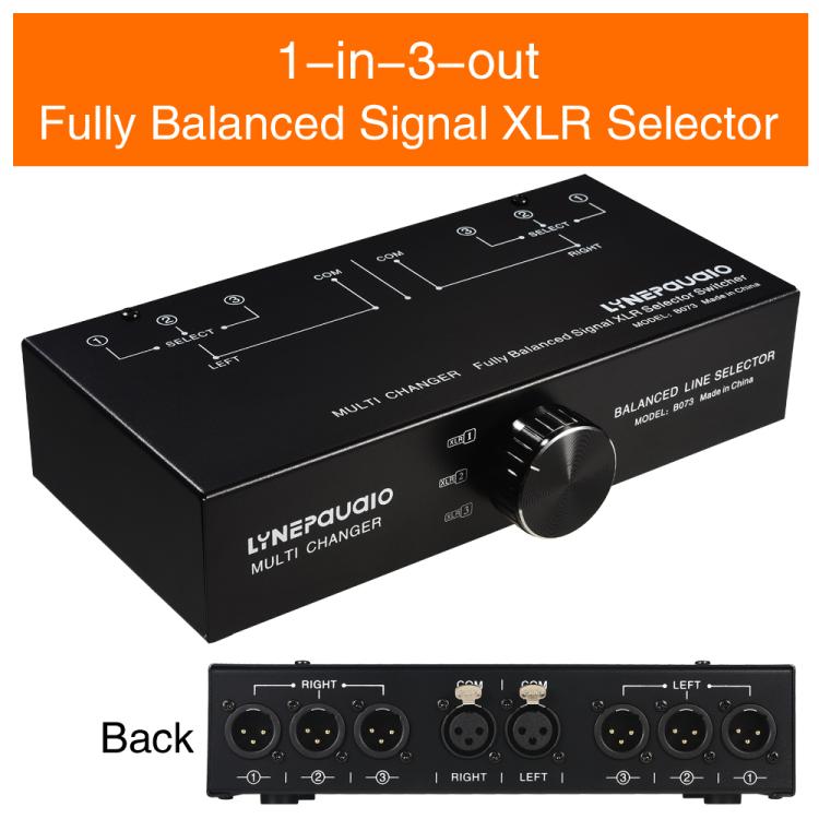 B073 1 Input 3 Output Fully Balanced Signal Selector 3-Channel Balanced Line Selector, No Need For External Power Supply Lossless Switching -  by buy2fix | Online Shopping UK | buy2fix