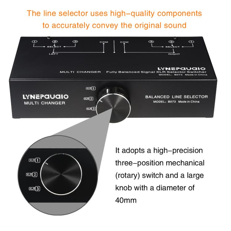 B073 1 Input 3 Output Fully Balanced Signal Selector 3-Channel Balanced Line Selector, No Need For External Power Supply Lossless Switching -  by buy2fix | Online Shopping UK | buy2fix