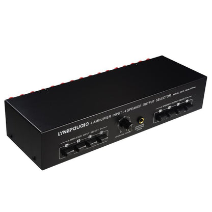 B075 4 Input 4 Ooutput Power Amplifier Speaker Selector Switcher,  300W Sound Quality Per Channel No Loss -  by buy2fix | Online Shopping UK | buy2fix