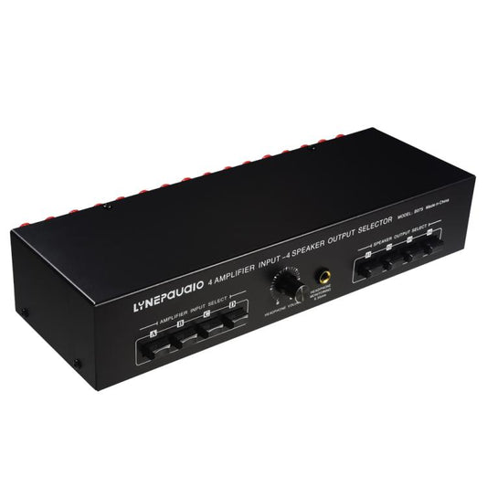 B075 4 Input 4 Ooutput Power Amplifier Speaker Selector Switcher,  300W Sound Quality Per Channel No Loss -  by buy2fix | Online Shopping UK | buy2fix