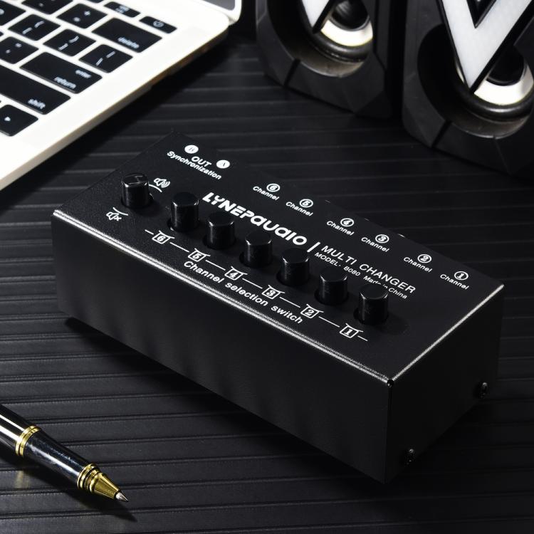 B080 6 Input 2 Output Audio Signal Selector Audio Switcher, 2-Channel Synchronous Output RCA Interface -  by buy2fix | Online Shopping UK | buy2fix