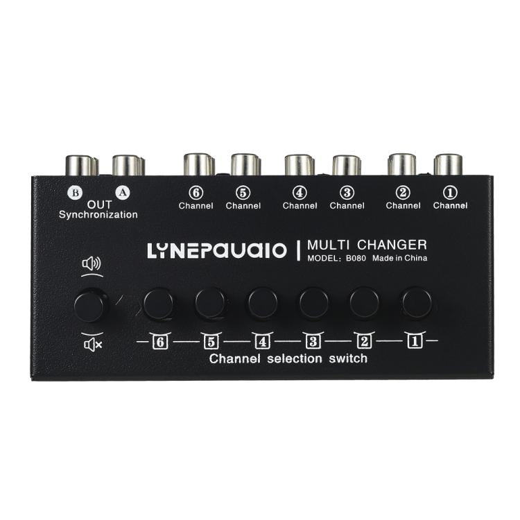 B080 6 Input 2 Output Audio Signal Selector Audio Switcher, 2-Channel Synchronous Output RCA Interface -  by buy2fix | Online Shopping UK | buy2fix