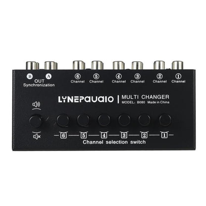 B080 6 Input 2 Output Audio Signal Selector Audio Switcher, 2-Channel Synchronous Output RCA Interface -  by buy2fix | Online Shopping UK | buy2fix