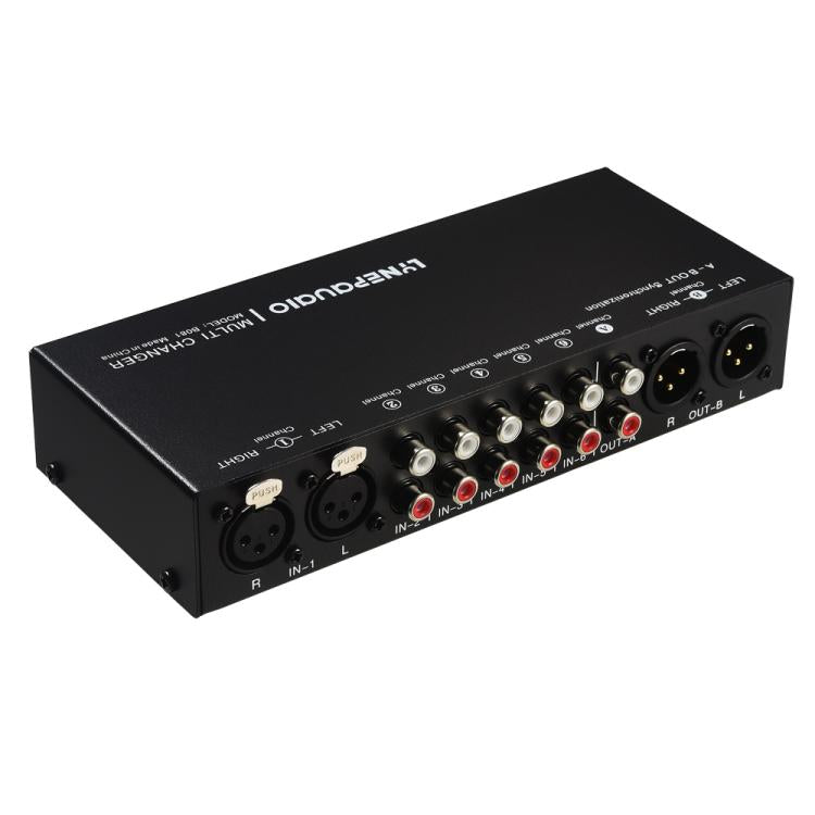 B081 6 Input 3 Outupt Audio Signal Selector Switcher Multi-channel Switcher, Fully Balanced Passive Front Active Speaker Volume Controller RCA Selector -  by buy2fix | Online Shopping UK | buy2fix