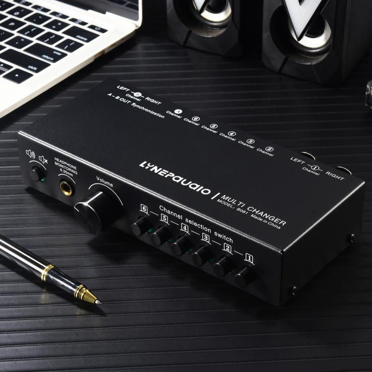 B081 6 Input 3 Outupt Audio Signal Selector Switcher Multi-channel Switcher, Fully Balanced Passive Front Active Speaker Volume Controller RCA Selector -  by buy2fix | Online Shopping UK | buy2fix