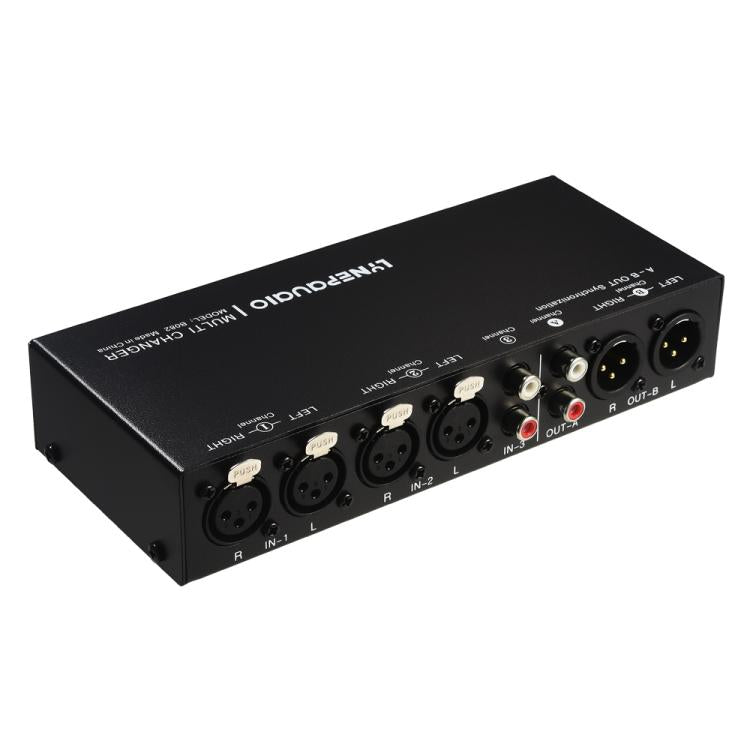 B082 3 Input 3 Output Audio Signal Selector Balanced Line Switcher -  by buy2fix | Online Shopping UK | buy2fix
