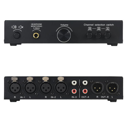 B082 3 Input 3 Output Audio Signal Selector Balanced Line Switcher -  by buy2fix | Online Shopping UK | buy2fix