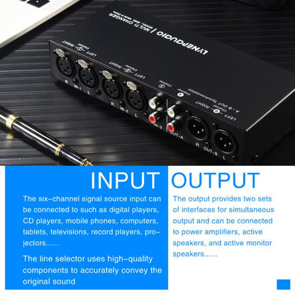 B082 3 Input 3 Output Audio Signal Selector Balanced Line Switcher -  by buy2fix | Online Shopping UK | buy2fix