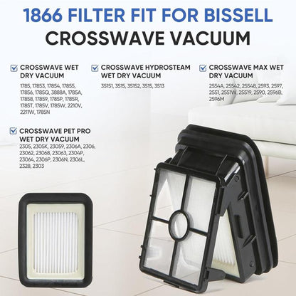 4pcs JUNSUNMAY Replacement Filters for Bissell Crosswave Wet Dry Vacuums 3888A / 1785A / 2306A - For Bissell Accessories by JUNSUNMAY | Online Shopping UK | buy2fix