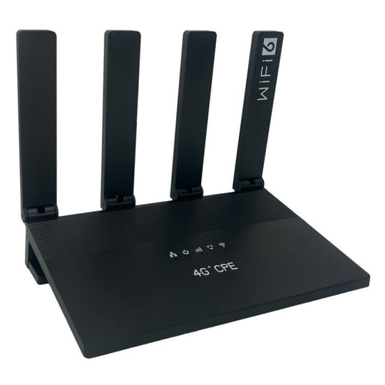WR800 WiFi Router 4 LAN Ports 600Mbps WiFi 6 Wireless Modem with SIM Card Slot 4G LTE, Plug:EU Plug
