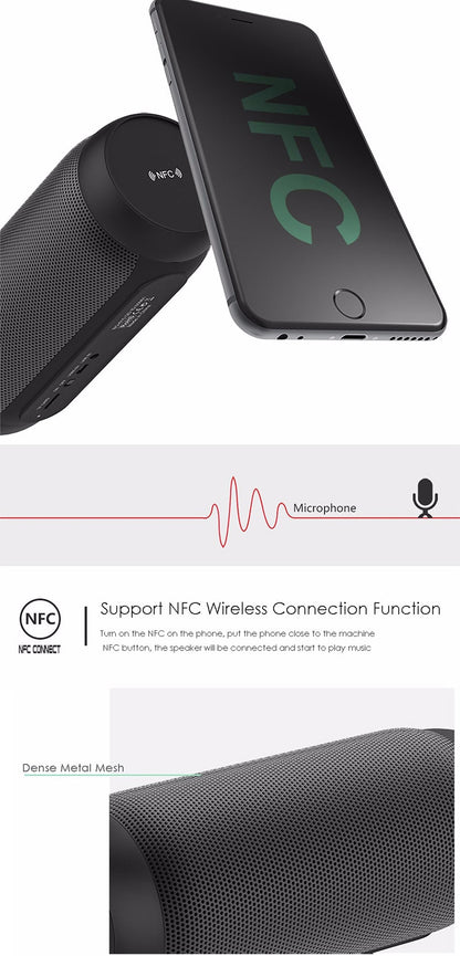 AEC BQ615 PRO Colorful LED Wireless HiFi Stereo Speaker, Combines Bluetooth + TF card player + FM radio + AUX + NFC - Desktop Speaker by AEC | Online Shopping UK | buy2fix