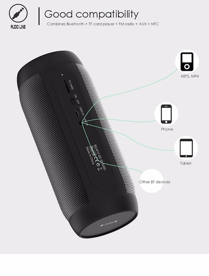 AEC BQ615 PRO Colorful LED Wireless HiFi Stereo Speaker, Combines Bluetooth + TF card player + FM radio + AUX + NFC - Desktop Speaker by AEC | Online Shopping UK | buy2fix