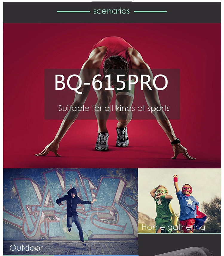 AEC BQ615 PRO Colorful LED Wireless HiFi Stereo Speaker, Combines Bluetooth + TF card player + FM radio + AUX + NFC - Desktop Speaker by AEC | Online Shopping UK | buy2fix