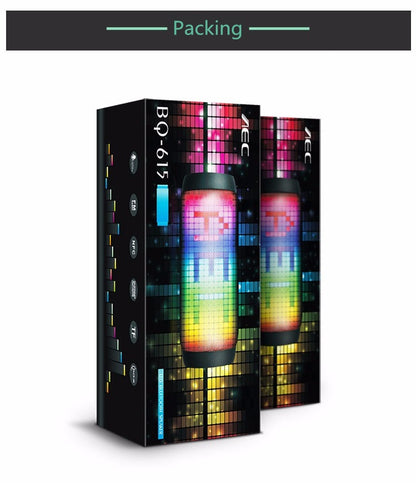AEC BQ615 PRO Colorful LED Wireless HiFi Stereo Speaker, Combines Bluetooth + TF card player + FM radio + AUX + NFC - Desktop Speaker by AEC | Online Shopping UK | buy2fix