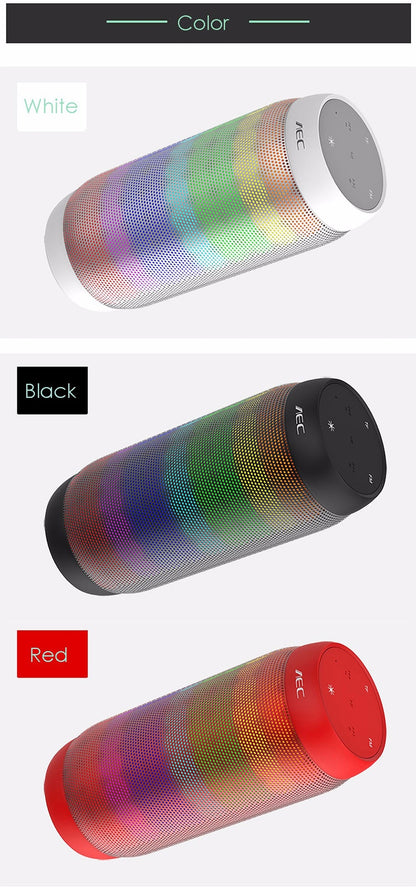 AEC BQ615 PRO Colorful LED Wireless HiFi Stereo Speaker, Combines Bluetooth + TF card player + FM radio + AUX + NFC - Desktop Speaker by AEC | Online Shopping UK | buy2fix