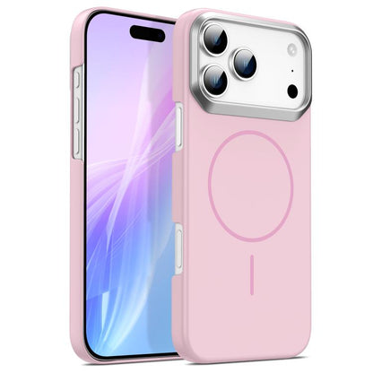For iPhone 17 Pro Max Gold Armor PC Thin Circle MagSafe Shockproof Phone Case(Pink) - iPhone 17 Pro Max Cases by buy2fix | Online Shopping UK | buy2fix