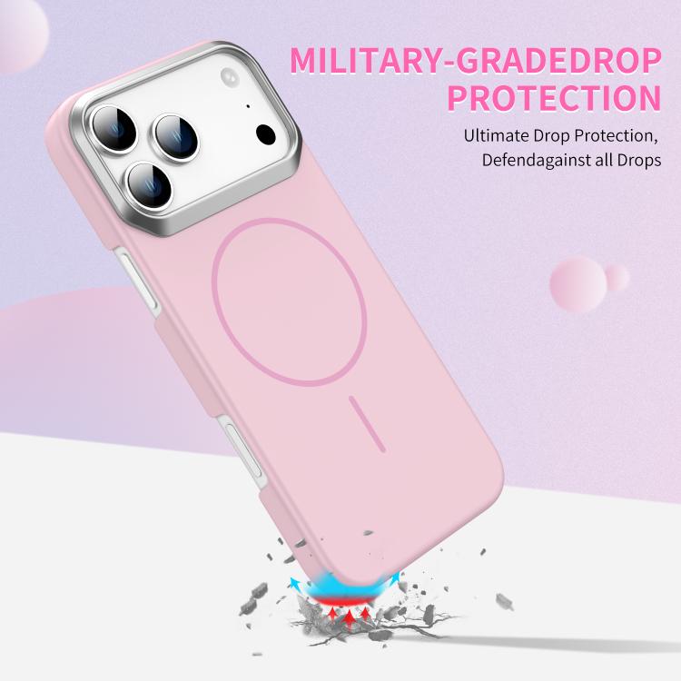 For iPhone 17 Pro Max Gold Armor PC Thin Circle MagSafe Shockproof Phone Case(Ocean blue) - iPhone 17 Pro Max Cases by buy2fix | Online Shopping UK | buy2fix