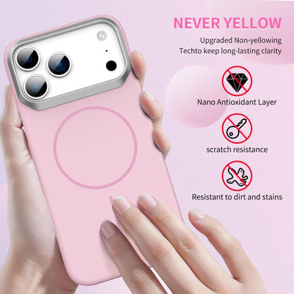 For iPhone 17 Pro Max Gold Armor PC Thin Circle MagSafe Shockproof Phone Case(carbon ash) - iPhone 17 Pro Max Cases by buy2fix | Online Shopping UK | buy2fix