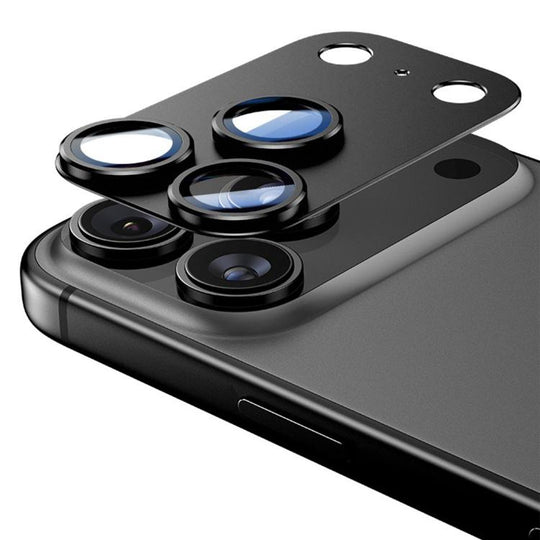 For iPhone 17 Pro Kalebol Armor Full-Coverage Metal Lens Ring Protector Film(Black)