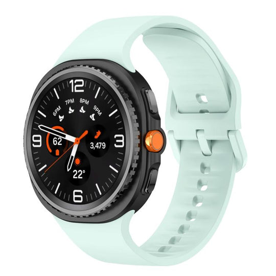 For Galaxy Watch9 / 8 / 8 Classic Flat Solid Color Silicone Watch Band(Mint Green)