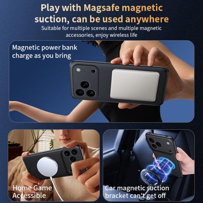 For iPhone 17 Pro Max Plain Leather MagSafe Shockproof Phone Case(Brown) - iPhone 17 Pro Max Cases by buy2fix | Online Shopping UK | buy2fix