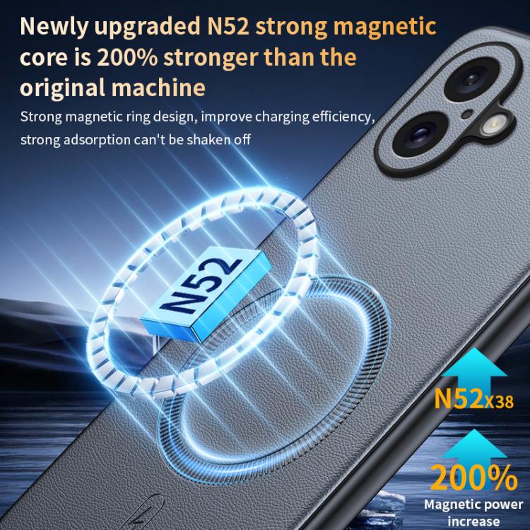 For iPhone 17 Plain Leather MagSafe Shockproof Phone Case(Green) - iPhone 17 Cases by buy2fix | Online Shopping UK | buy2fix