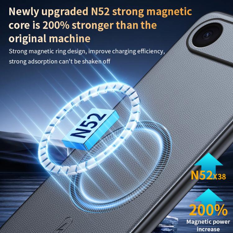 For iPhone Air Plain Leather MagSafe Shockproof Phone Case(Black) - iPhone Air Cases by buy2fix | Online Shopping UK | buy2fix