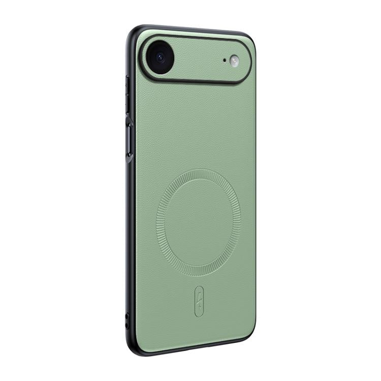 For iPhone Air Plain Leather MagSafe Shockproof Phone Case(Green) - iPhone Air Cases by buy2fix | Online Shopping UK | buy2fix