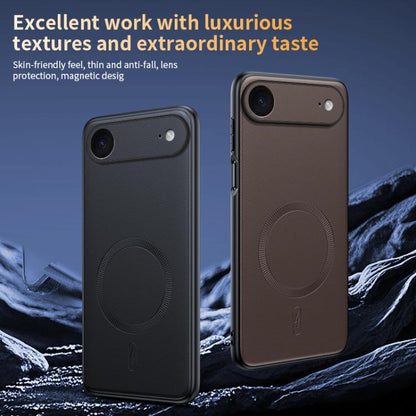 For iPhone Air Plain Leather MagSafe Shockproof Phone Case(Green) - iPhone Air Cases by buy2fix | Online Shopping UK | buy2fix