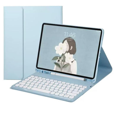 For ipad Air 6/7 11 Magnetic Bluetooth Keyboard Case for Tablet(Sky Blue) - For iPad Air by buy2fix | Online Shopping UK | buy2fix
