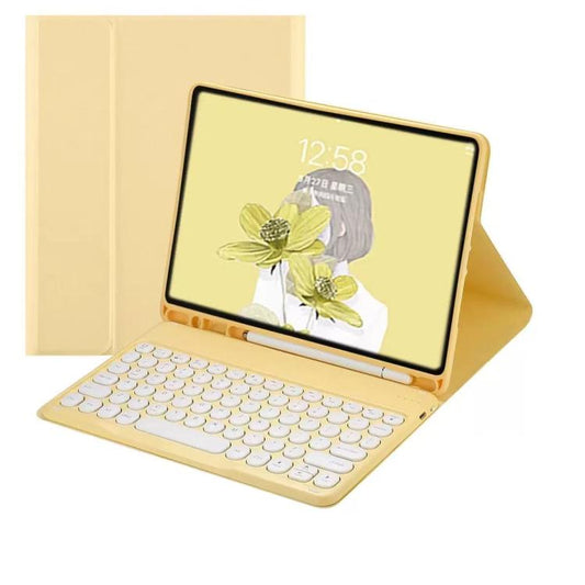 For ipad Air 6/7 11 Magnetic Bluetooth Keyboard Case for Tablet(Yellow) - For iPad Air by buy2fix | Online Shopping UK | buy2fix