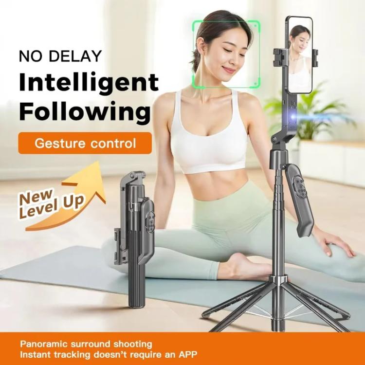 Q565 Anti Shake Extendable 4-Leg Stand Smartphone Facial Tracking Gimbal Selfie Stick - Selfie Sticks by buy2fix | Online Shopping UK | buy2fix