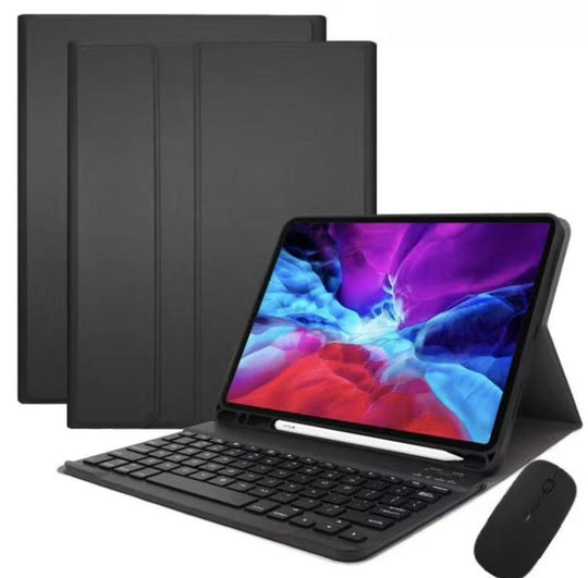 For iPad 2022 Detachable Magnetic Bluetooth Keyboard Tablet Case with Mouse(Black)