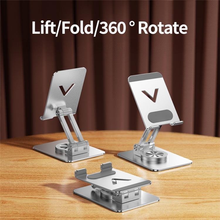 L11 Portable Foldable Rotating Aluminum Alloy Desktop Phone Tablet Holder(Silver) - Desktop Holder by buy2fix | Online Shopping UK | buy2fix