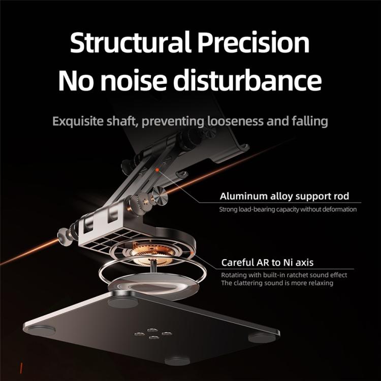 L11 Portable Foldable Rotating Aluminum Alloy Desktop Phone Tablet Holder(Silver) - Desktop Holder by buy2fix | Online Shopping UK | buy2fix