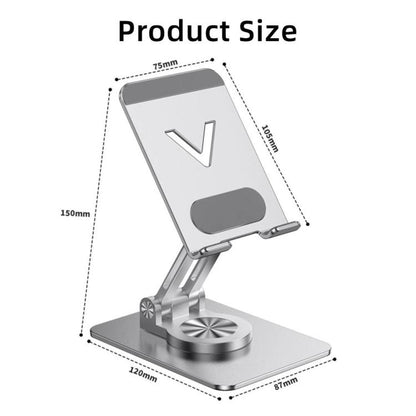 L11 Portable Foldable Rotating Aluminum Alloy Desktop Phone Tablet Holder(Grey) - Desktop Holder by buy2fix | Online Shopping UK | buy2fix