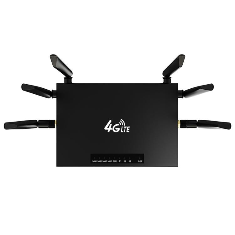ED128 6 Antennas SIM Card Eurasia Version 4G LTE 300Mbps Wireless WiFi Home Office Router, Plug:US Plug - Wireless Routers by buy2fix | Online Shopping UK | buy2fix