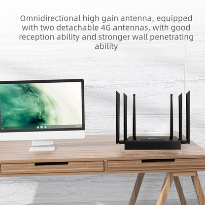 ED128 6 Antennas SIM Card Eurasia Version 4G LTE 300Mbps Wireless WiFi Home Office Router, Plug:EU Plug - Wireless Routers by buy2fix | Online Shopping UK | buy2fix
