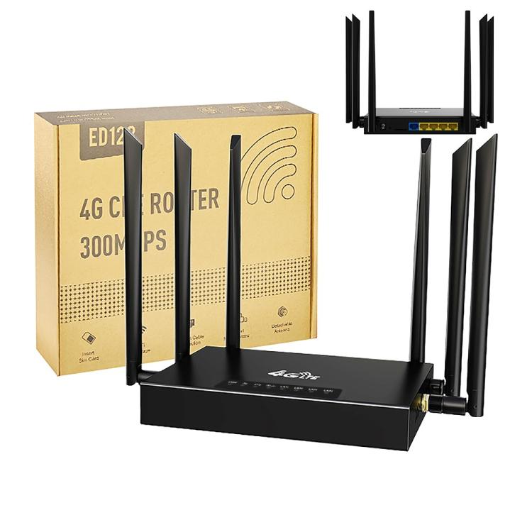 ED128-L 300Mbps Wireless WiFi Home Office SIM Card American Version 4G LTE Industrial Router, Plug:US Plug - Wireless Routers by buy2fix | Online Shopping UK | buy2fix