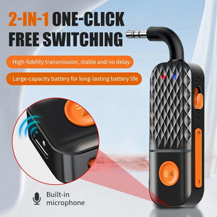 T90 Wireless Audio Transmitter Receiver AUX 3.5mm Car Bluetooth Adapter - Bluetooth Adapters by buy2fix | Online Shopping UK | buy2fix