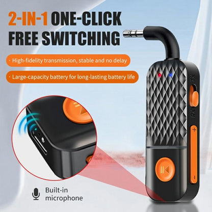 T90 Wireless Audio Transmitter Receiver AUX 3.5mm Car Bluetooth Adapter - Bluetooth Adapters by buy2fix | Online Shopping UK | buy2fix