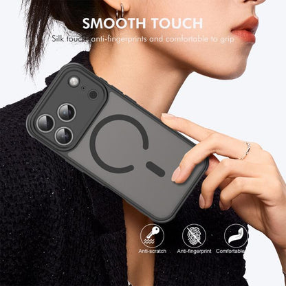 For iPhone 17 Pro ENKAY Hat-Prince MagSafe Matte Translucent Shockproof Phone Case with Large Arc Edge Film(Black) - iPhone 17 Pro Cases by ENKAY | Online Shopping UK | buy2fix