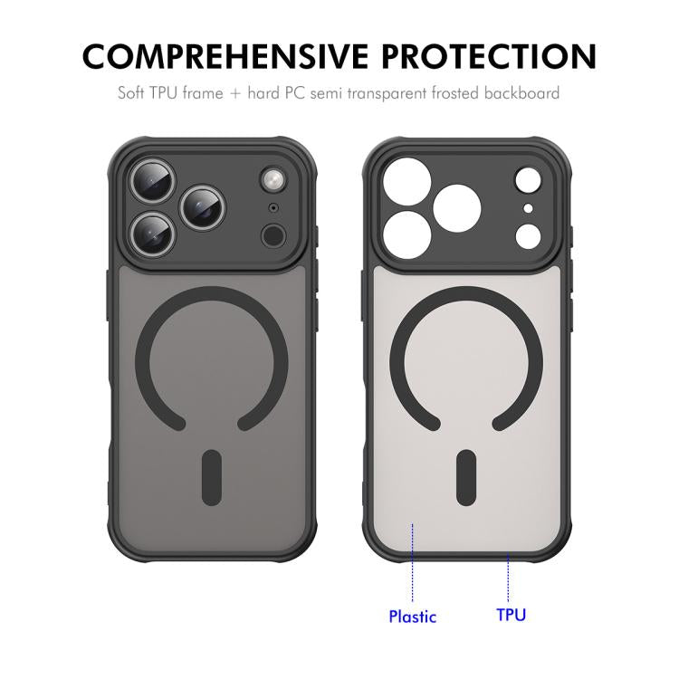 For iPhone 17 Pro ENKAY Hat-Prince MagSafe Matte Translucent Shockproof Phone Case with Large Arc Edge Film(Blue) - iPhone 17 Pro Cases by ENKAY | Online Shopping UK | buy2fix
