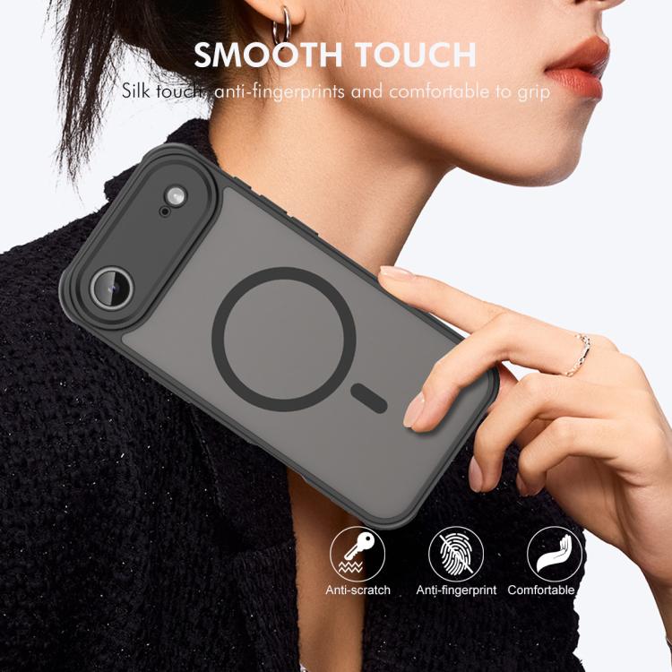 For iPhone Air ENKAY Hat-Prince MagSafe Matte Translucent Shockproof Phone Case with Large Arc Edge Film(Black) - iPhone Air Cases by ENKAY | Online Shopping UK | buy2fix