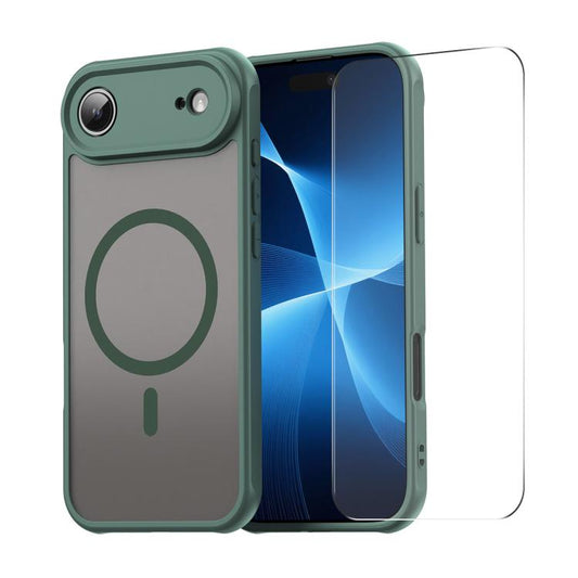 For iPhone Air ENKAY Hat-Prince MagSafe Matte Translucent Shockproof Phone Case with Large Arc Edge Film(Green) - iPhone Air Cases by ENKAY | Online Shopping UK | buy2fix