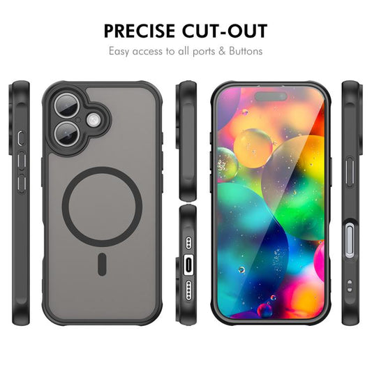 For iPhone 17 ENKAY Hat-Prince MagSafe Matte Translucent Shockproof Phone Case with Large Arc Edge Film(Purple) - iPhone 17 Cases by ENKAY | Online Shopping UK | buy2fix