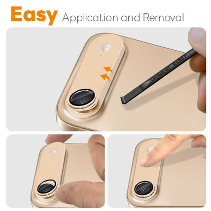 For iPhone Air NORTHJO CD Vein Camera Lens Protector Tempered Glass Rear Lens Film(Gold) - iPhone Air Tempered Glass by NORTHJO | Online Shopping UK | buy2fix